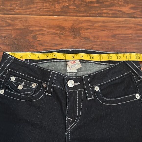 True Religion Silver Embellished Blue Denim Jeans Boho Feminine Casual - Picture 5 of 12